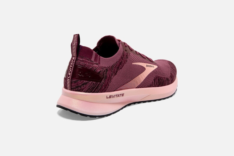 Brooks Running Shoes - Levitate 4 Road Womens - Pink - PQW-139586